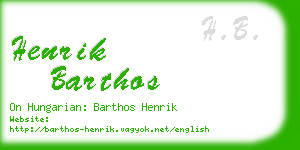 henrik barthos business card